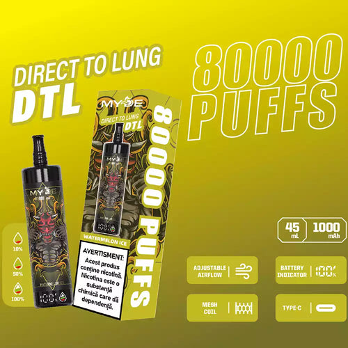 MYDE Fizzy Cherry Cola 80000 Fumuri - Fără Nicotină